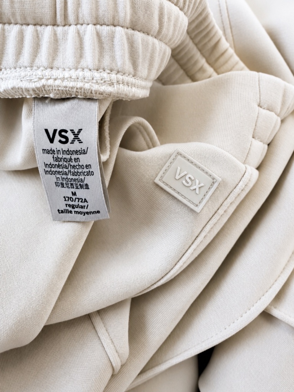 NWOT VSX Victoria’s Secret Featherweight Knit Wide Leg Pants Medium Plaster - Picture 5 of 5